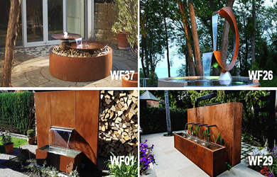 corten steel water feature wholesale